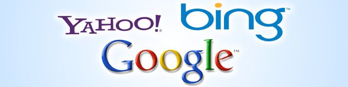 Market Share - Logos Google, Bing e Yahoo!