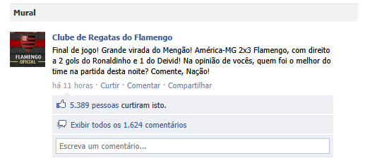 Comentários sobre o Flamengo