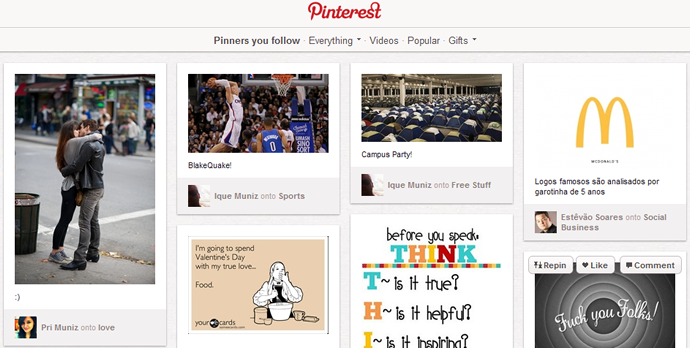 Home do Pinterest