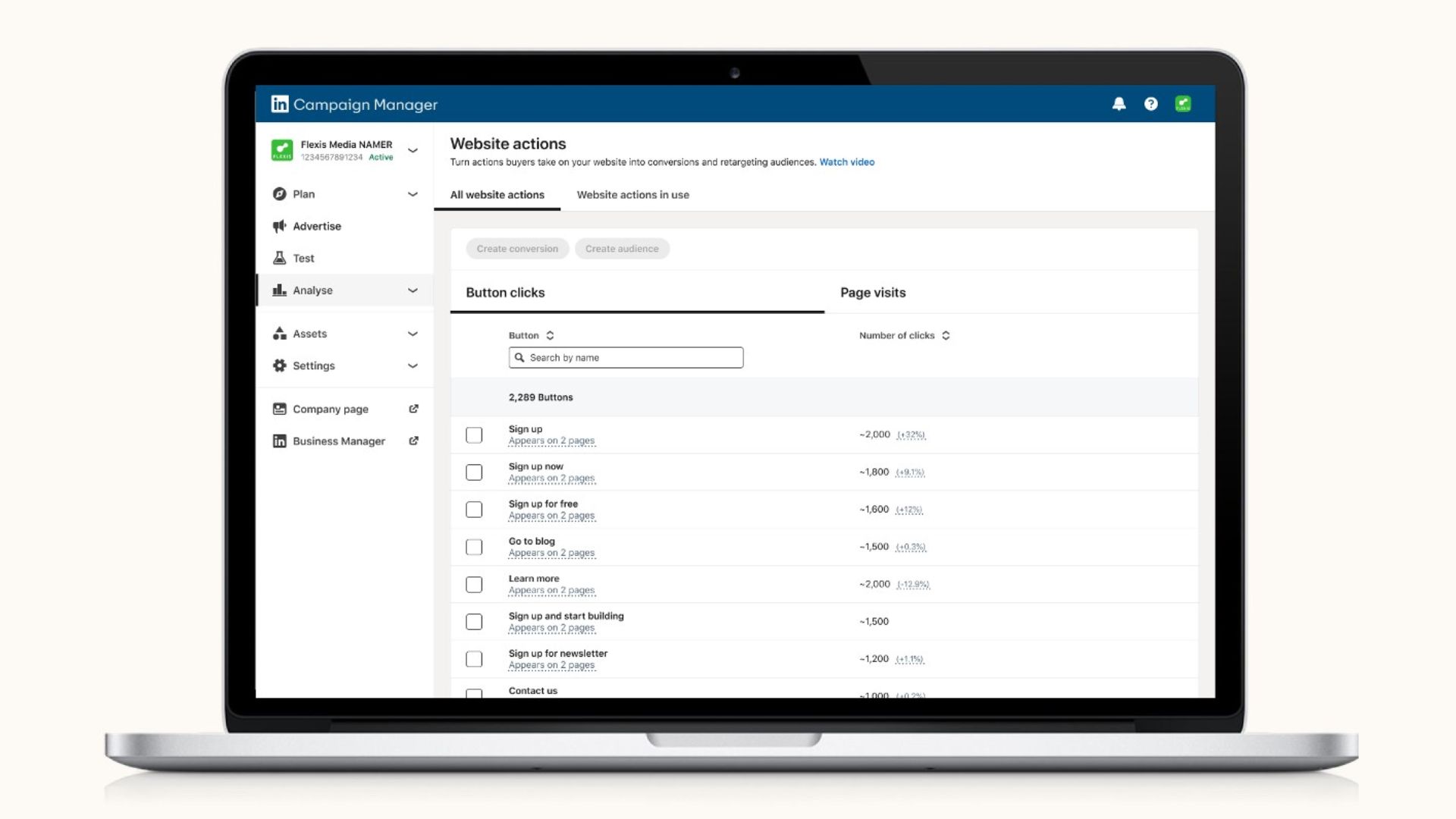 acoes-no-site-linkedin-ads Novo Recurso de Rastreamento de “Ações no Site” do LinkedIn Ads