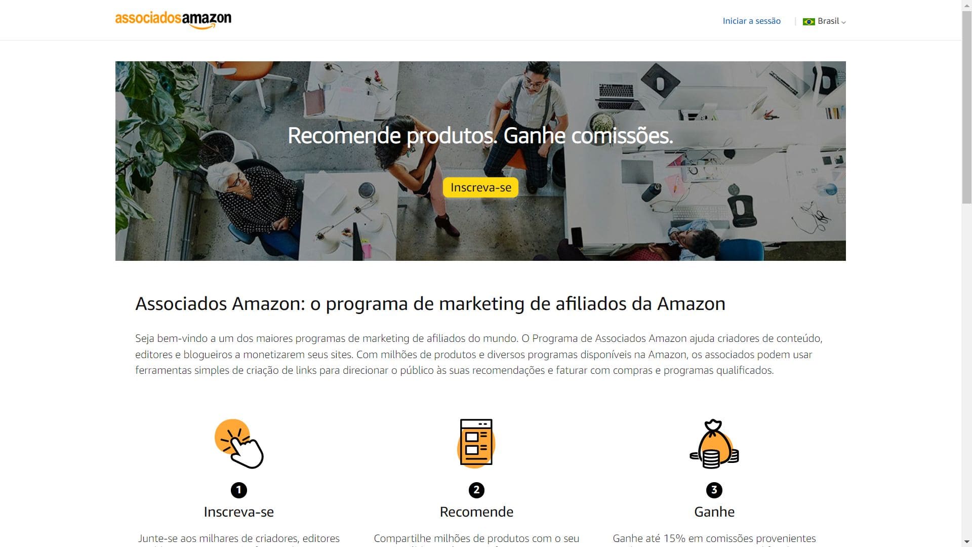 Programas de Afiliação: Amazon Associados