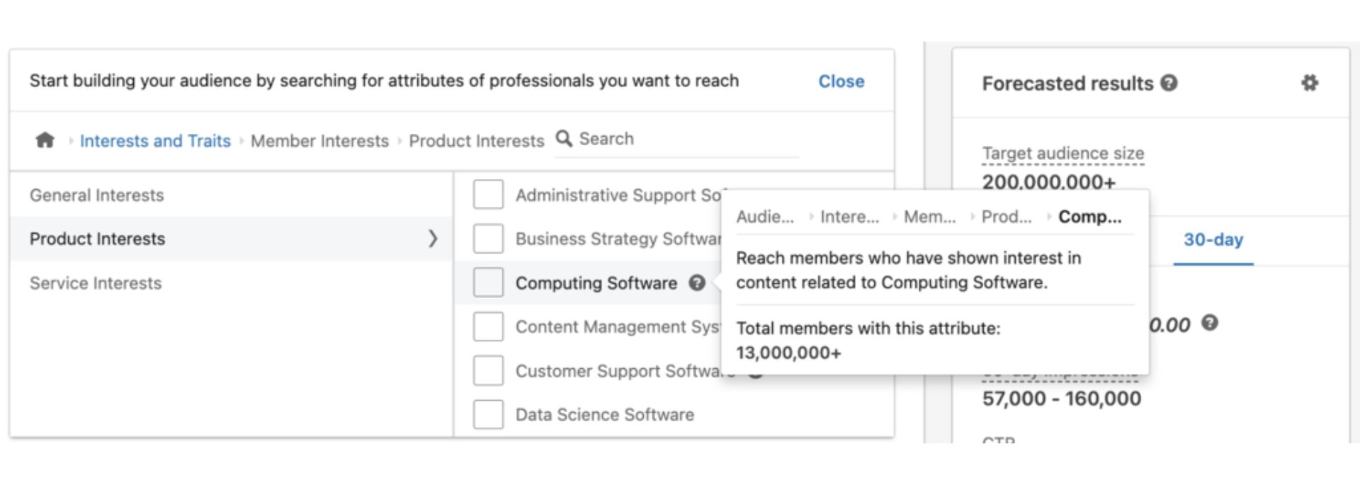 Novas categorias de produtos LinkedIn Ads