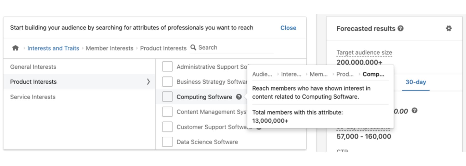 segmentacao-por-interesse-linkedin-ads-produtos Novas categorias de produtos LinkedIn Ads