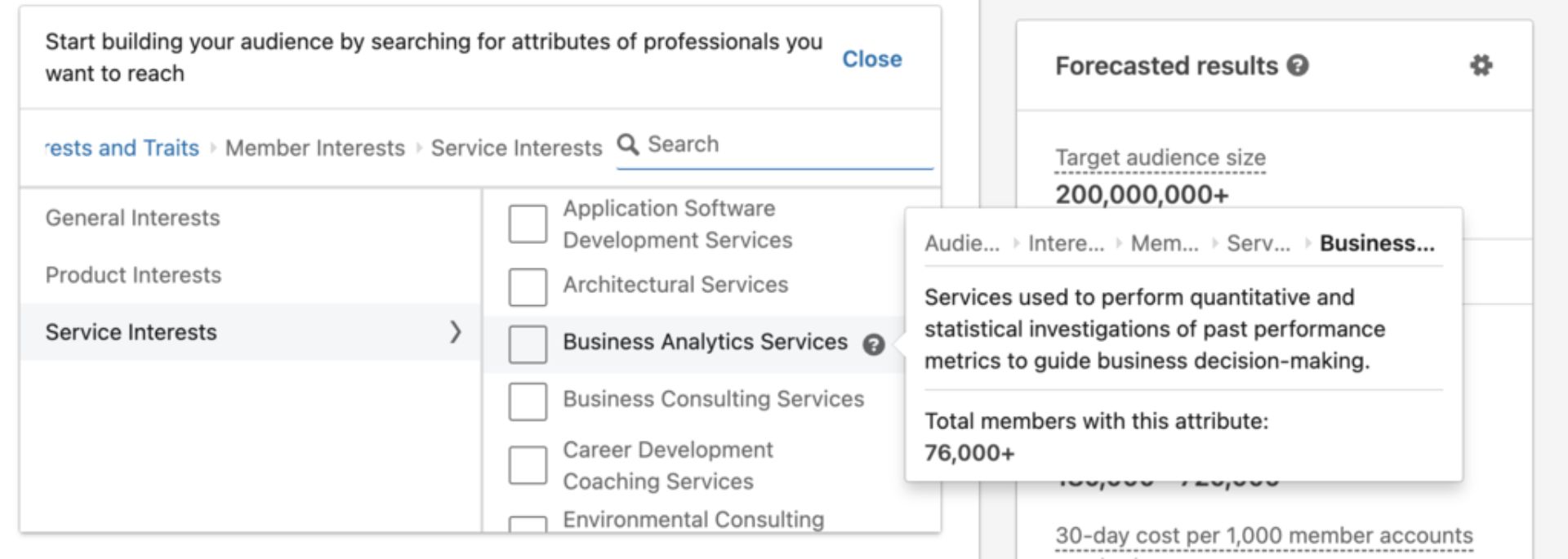 segmentacao-por-interesse-linkedin-ads-servicos Novos interesses de serviço LinkedIn Ads