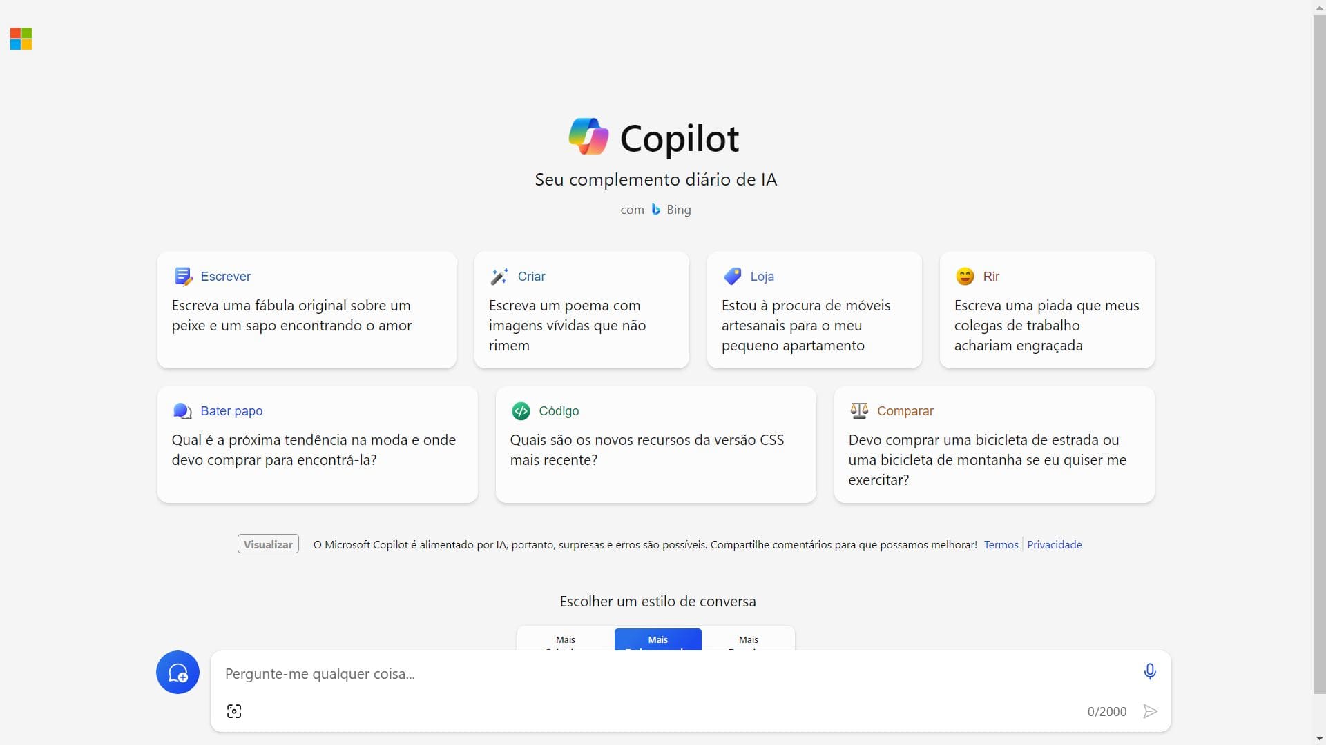 Conheça o Microsoft Copilot 